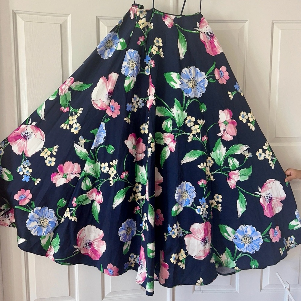 Floral Navy Skirt
